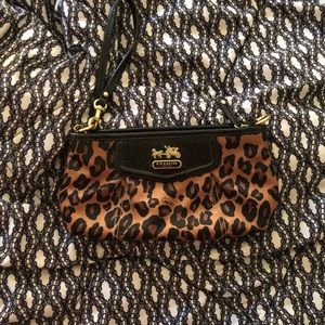 Leopard coach wristlet